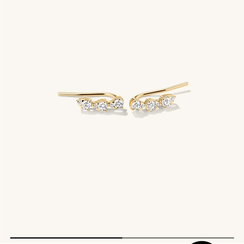 Mejuri 14k gold diamond climber earrings